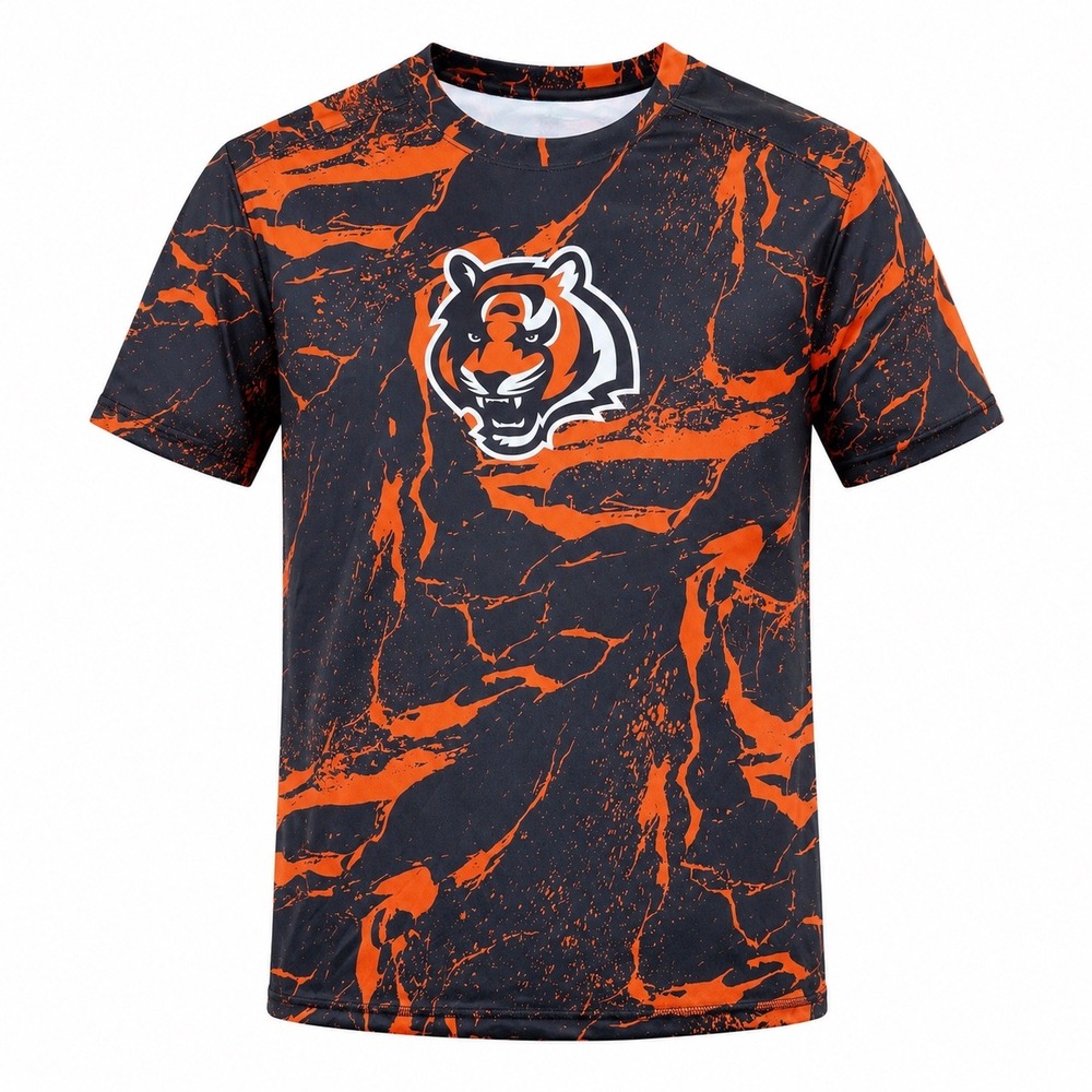 NFL‎ Cincinnati Bengals Kids T-Shirt Marble Splash Large 14/16 boys  sportswear